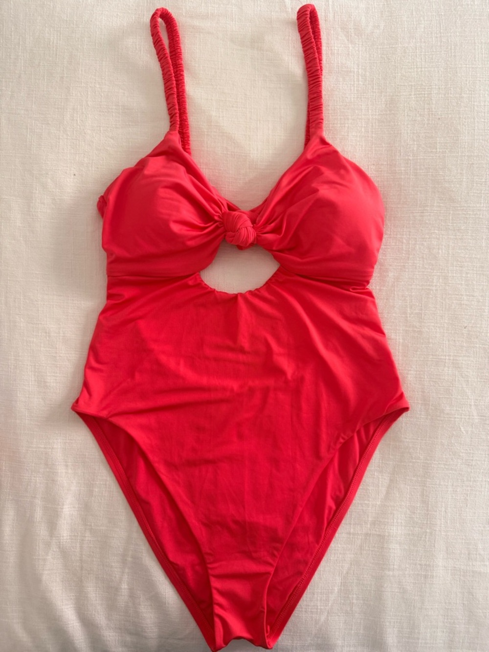 Vitamin A Red One-Piece Cutout Knot Swimsuit NWT XL